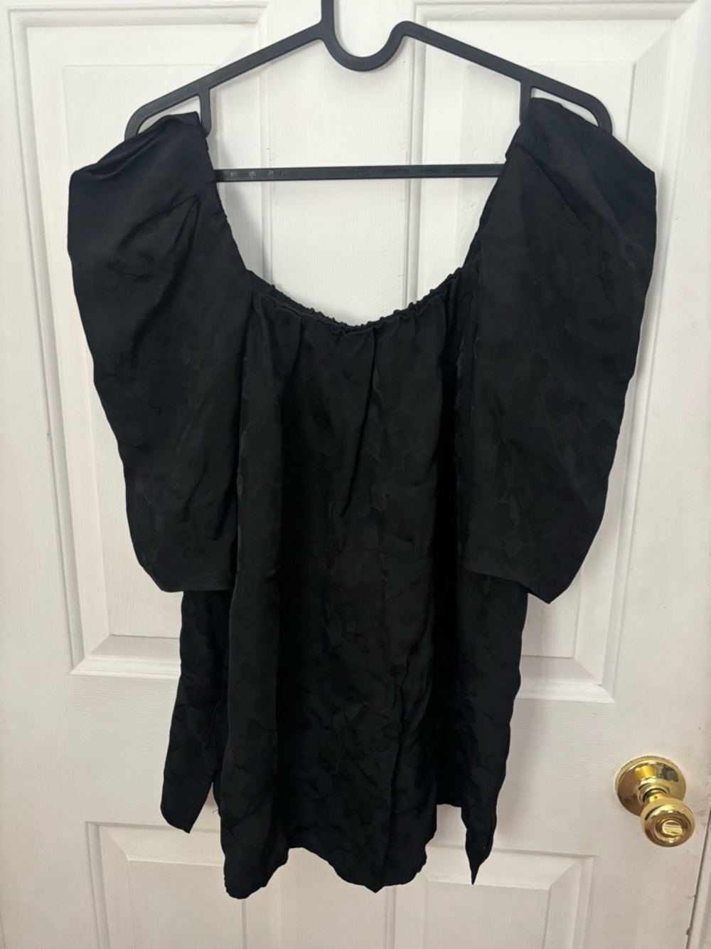 Rachel Comey Black Puff-Sleeve Blouse